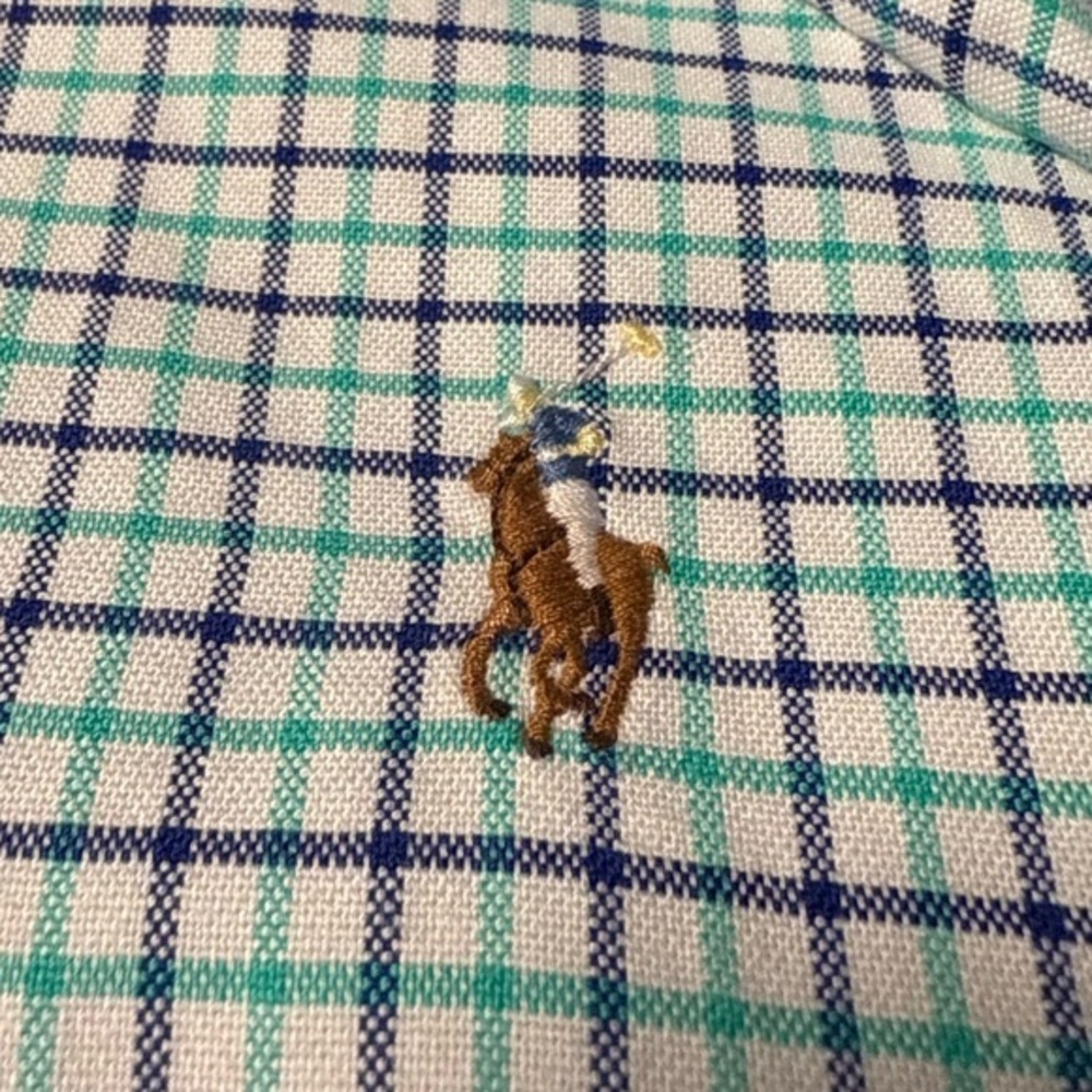 Ralph Lauren Flesh Pony Plaid Long Sleeve Shirt 3XLT Tall